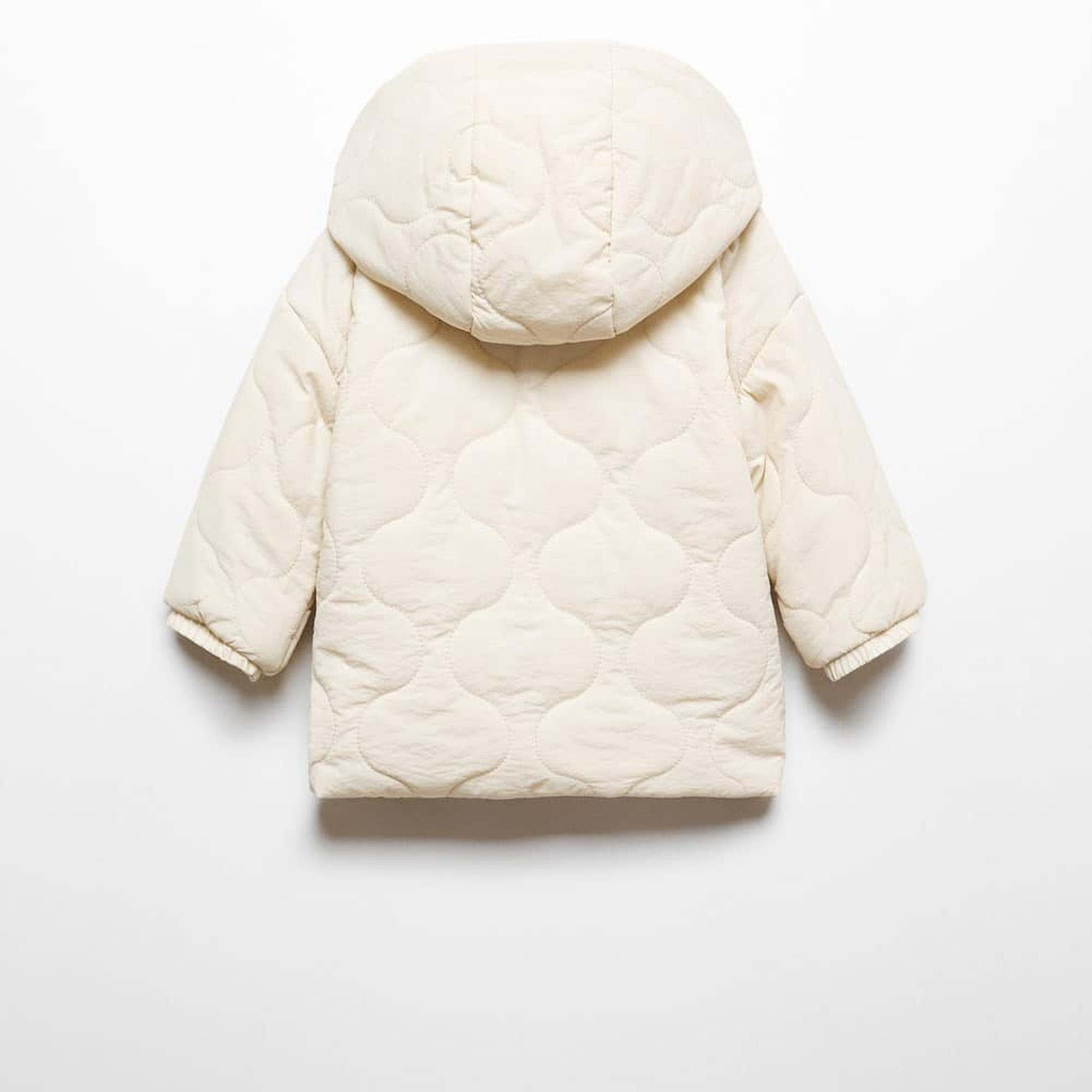 Mango Çocuk Kapitone Ceket Ekru