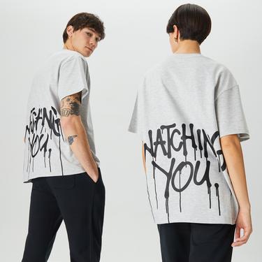  Leo Lunatic Panda Unisex Gri T-Shirt