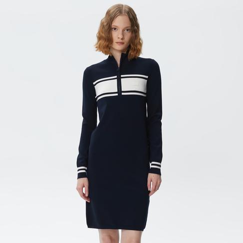  Lacoste Kadın Lacivert Elbise