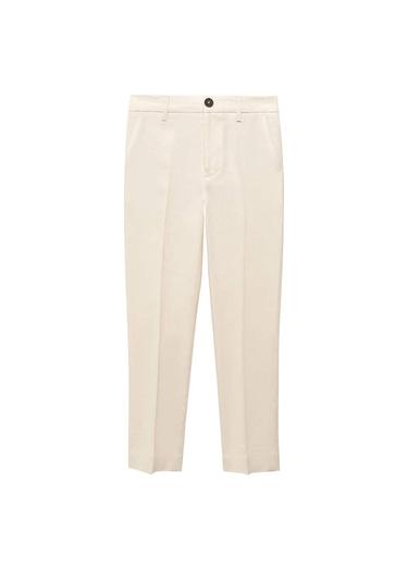  Mango Çocuk Keten Pantolon Takım Kum Beji