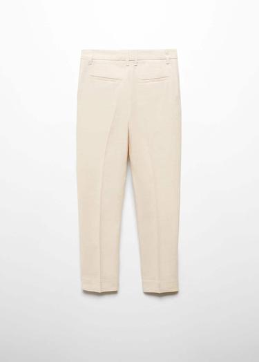  Mango Çocuk Keten Pantolon Takım Kum Beji