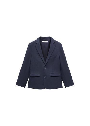  Mango Çocuk Keten Blazer Ceket Lacivert