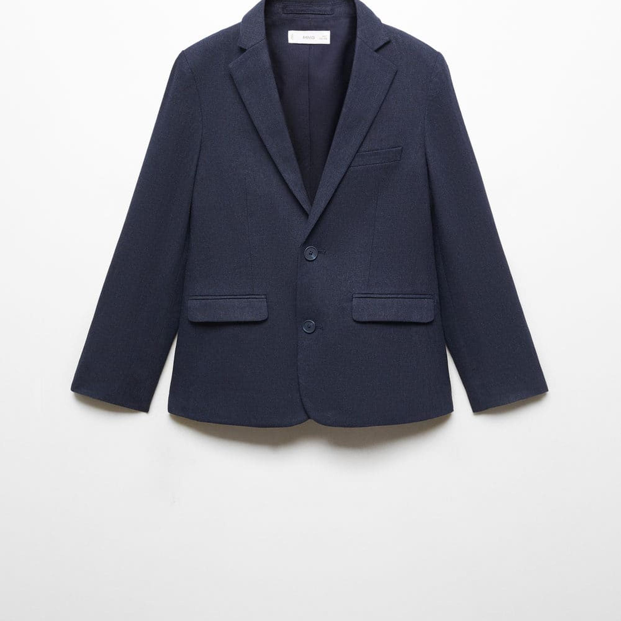 Mango Çocuk Keten Blazer Ceket Lacivert