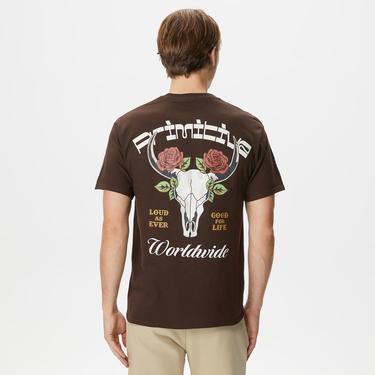 Primitive Badlands HW Erkek Kahverengi T-Shirt