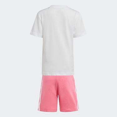  adidas Çocuk Pembe/Beyaz Şort - T-Shirt Takımı