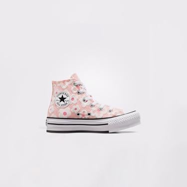  Converse Chuck Taylor All Star Lift Floral Embroidery Çocuk Pembe Platform Sneaker