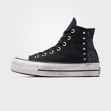  Converse Chuck Taylor All Star Lift Chrome Kadın Siyah Platform Sneaker
