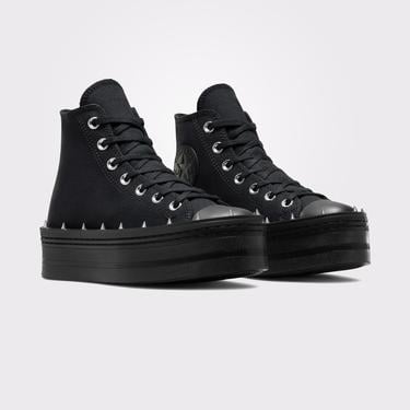  Converse Chuck Taylor All Star Modern Lift Platform Studded Kadın Siyah Sneaker