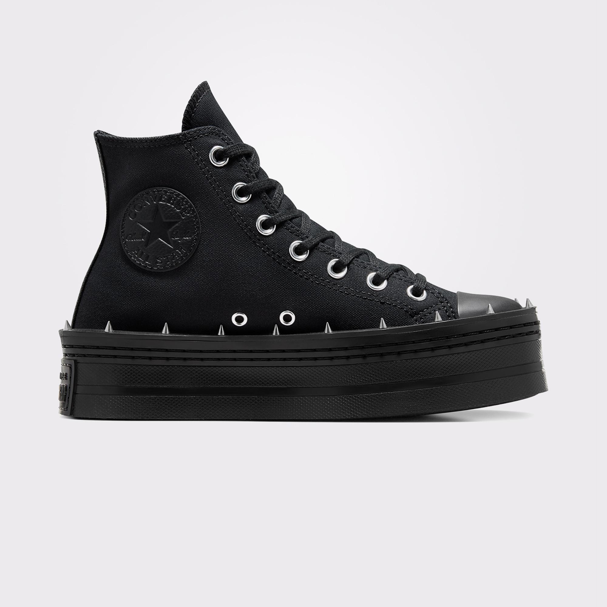 Converse Chuck Taylor All Star Modern Lift Platform Studded Kadın Siyah Sneaker
