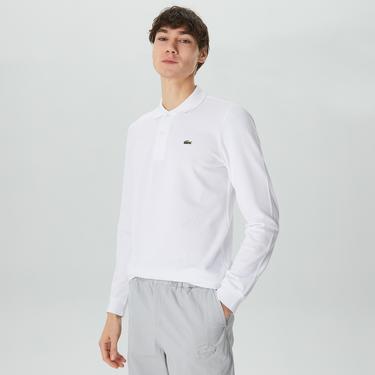  Lacoste Erkek Classic Fit Uzun Kollu Beyaz Polo