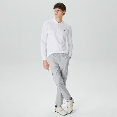  Lacoste Erkek Classic Fit Uzun Kollu Beyaz Polo