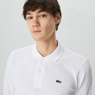  Lacoste Erkek Classic Fit Uzun Kollu Beyaz Polo