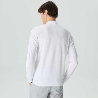  Lacoste Erkek Classic Fit Uzun Kollu Beyaz Polo