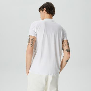  Lacoste Erkek Slim Fit Bisiklet Yaka Beyaz T-Shirt