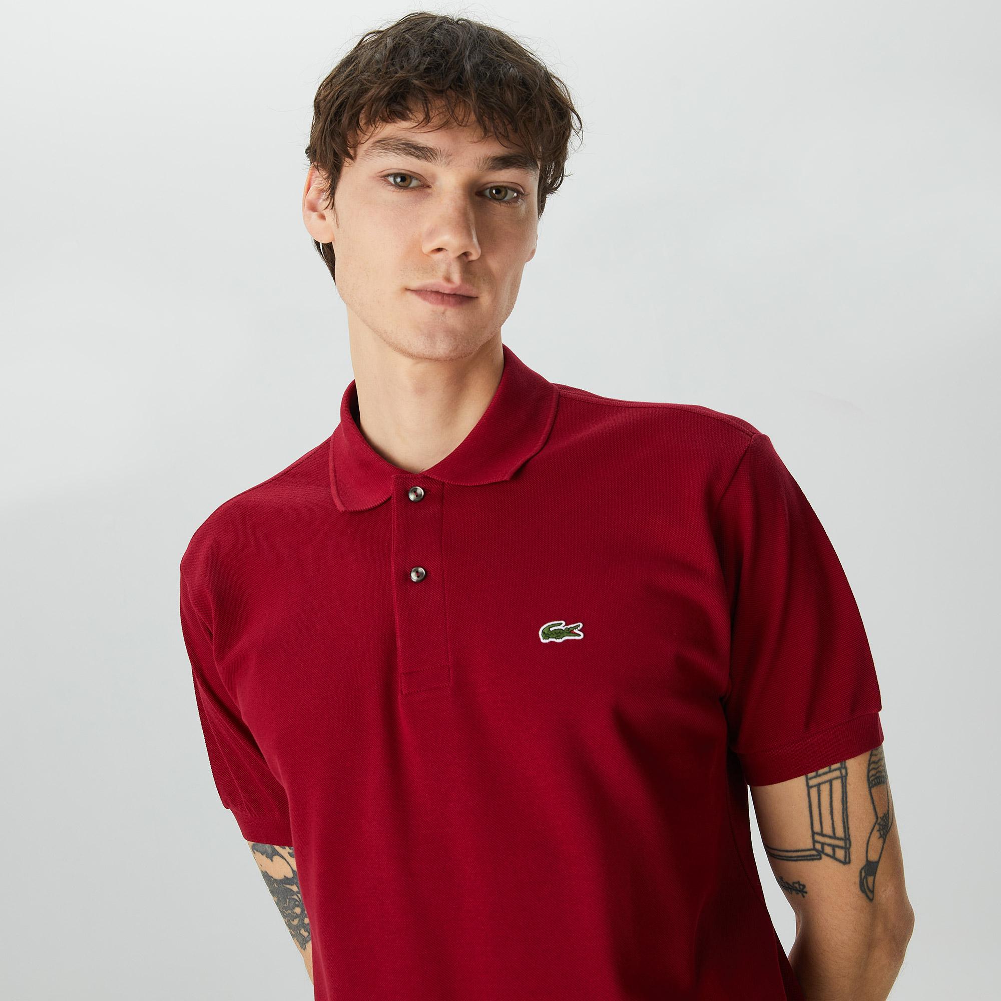 L.12.12 Erkek Classic Fit Bordo Polo