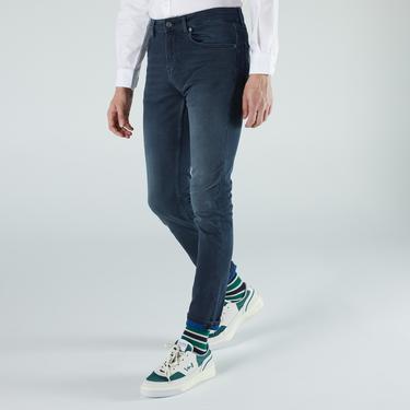  Erkek Slim Fit Lacivert Jean Pantolon
