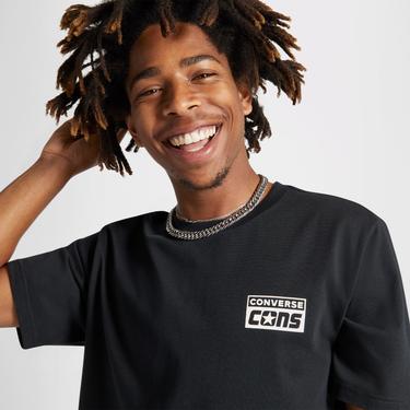  Converse Grafik Baskılı Erkek Siyah T-Shirt