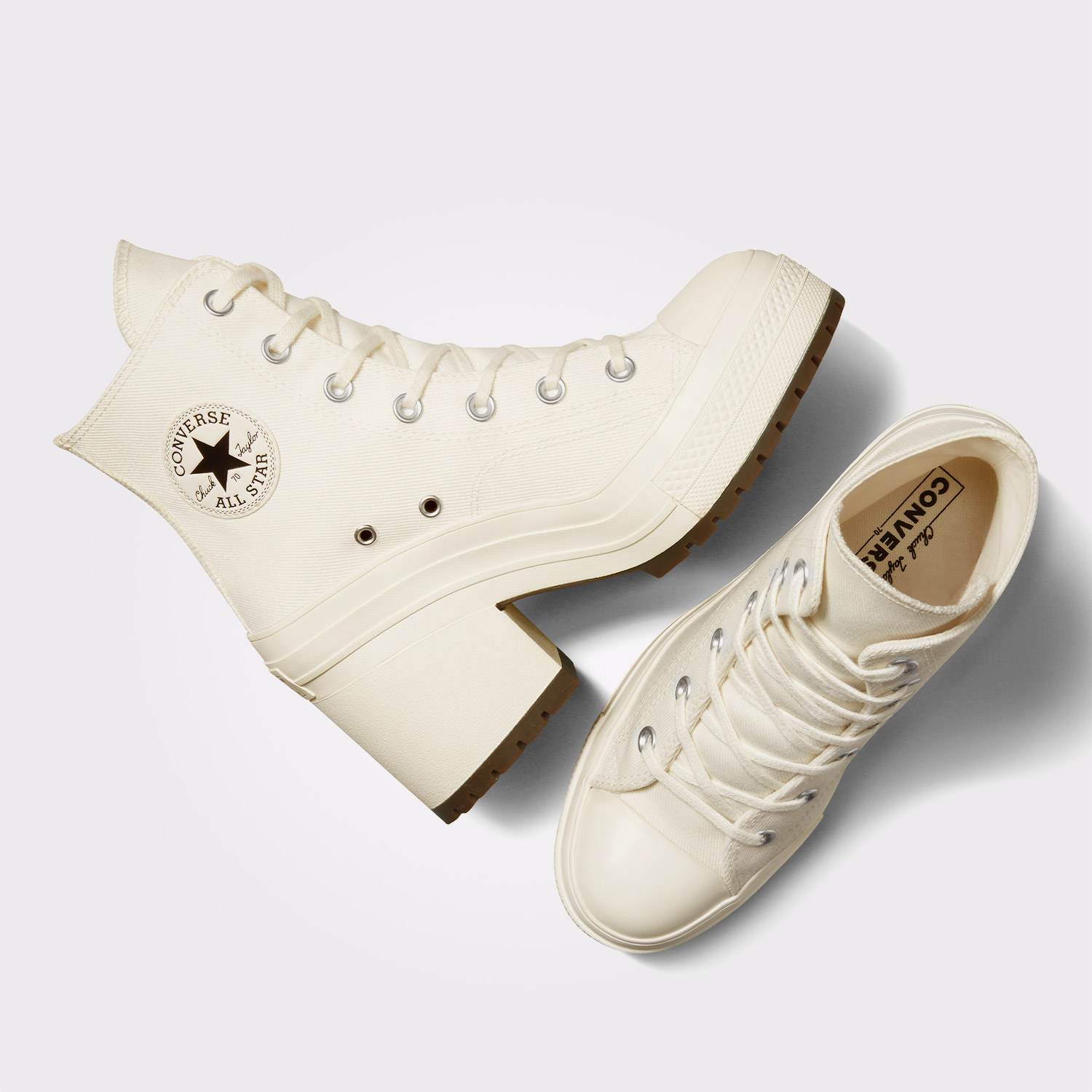 Converse Converse Chuck 70 De Luxe Heel Unisex Krem Platform Sneaker | FashFed Krem - 5. görsel