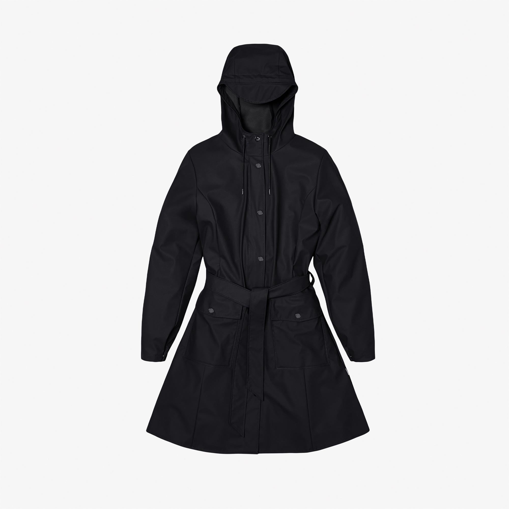 Rains Curve Kadın Siyah Yağmurluk