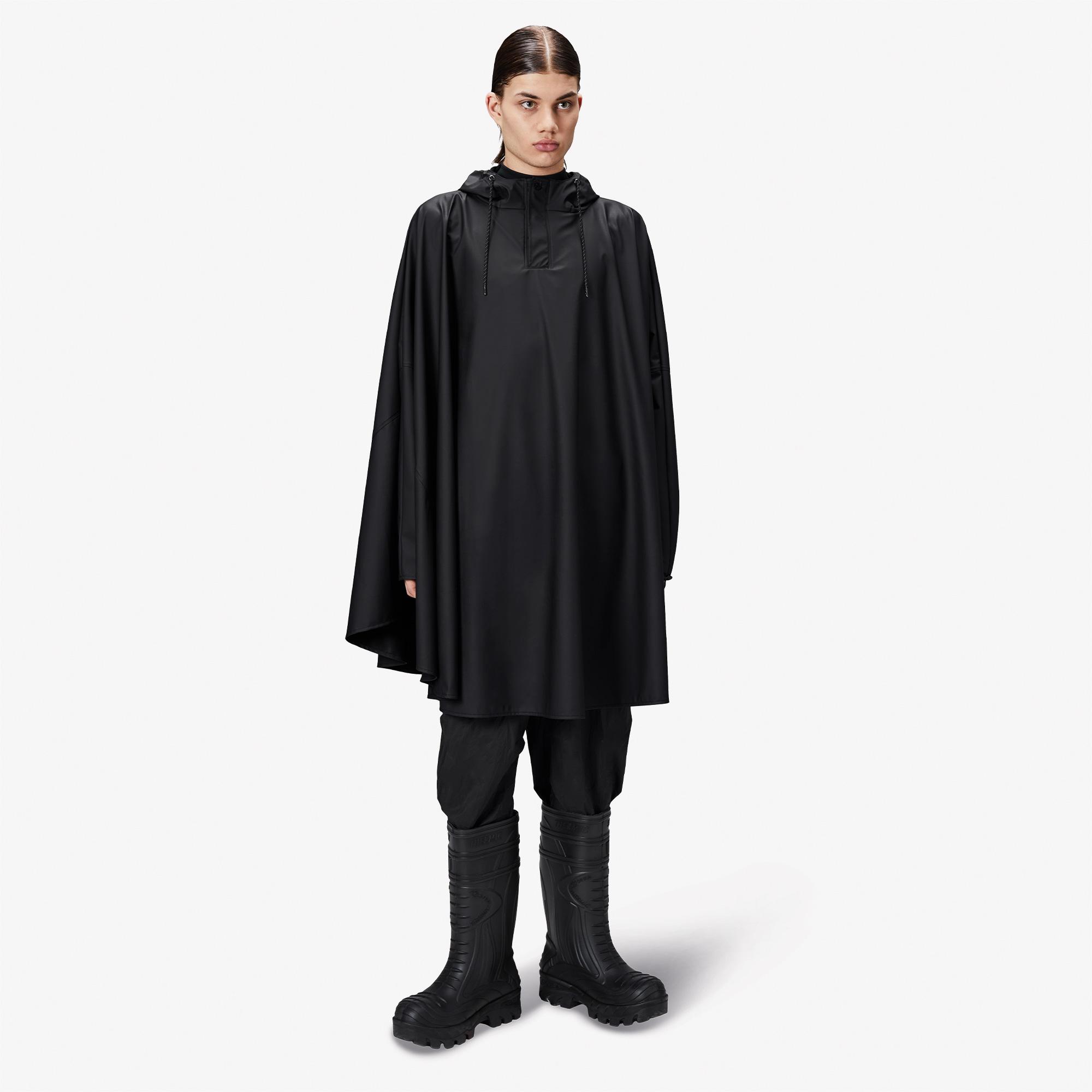 Rains Cape Unisex Siyah Yağmurluk
