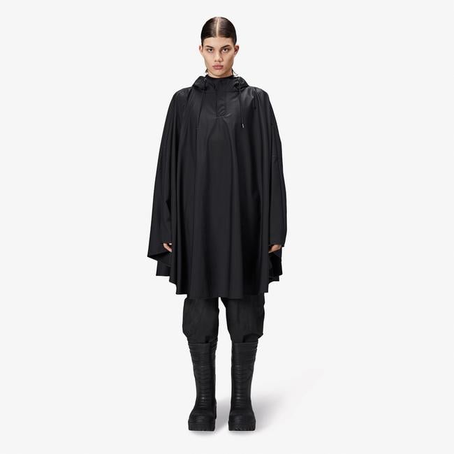  Rains Cape Unisex Siyah Yağmurluk