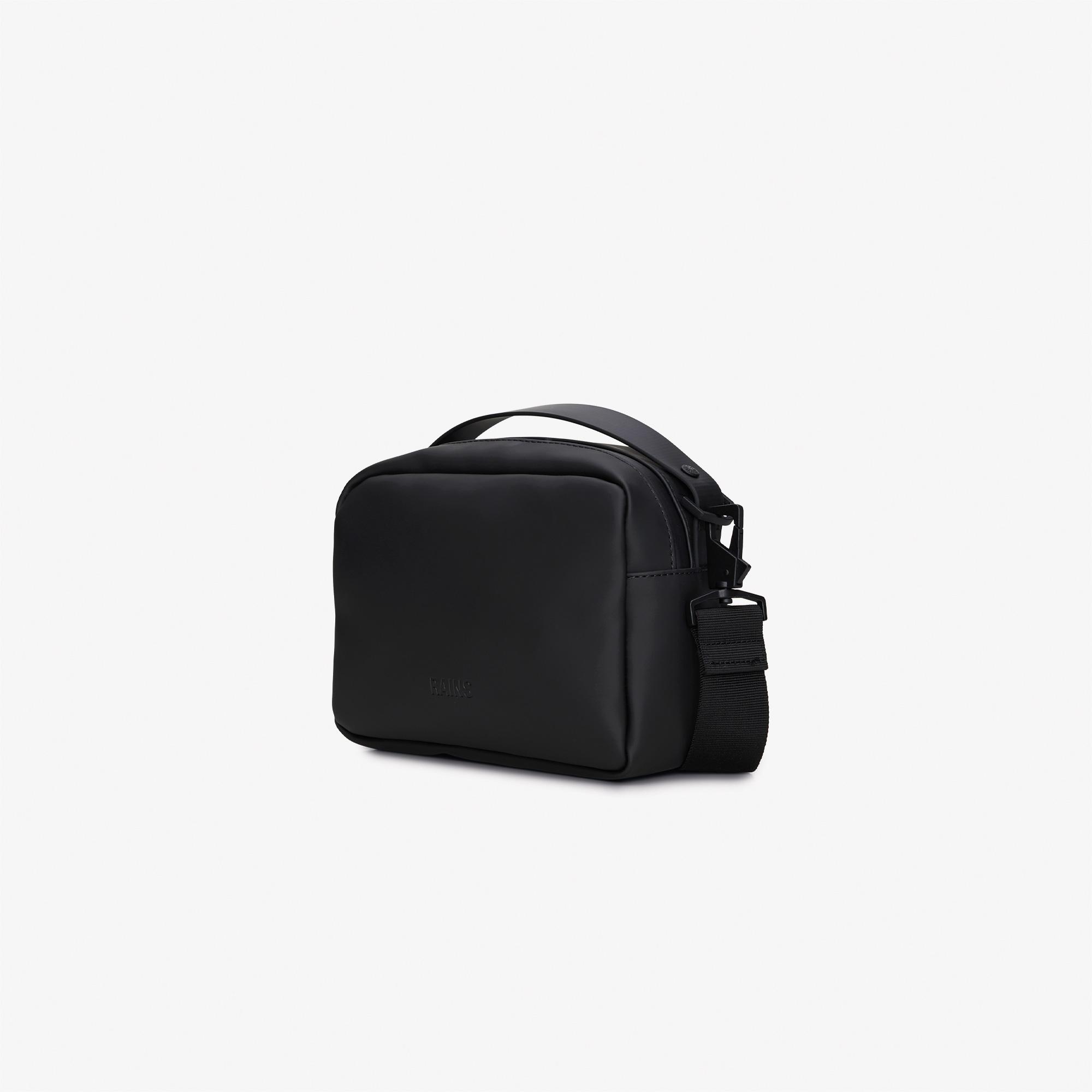 Rains Box Unisex Siyah Omuz Çantası