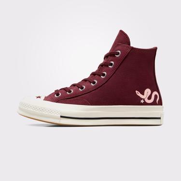  Converse Chuck 70 Scribble Kadın Bordo Sneaker
