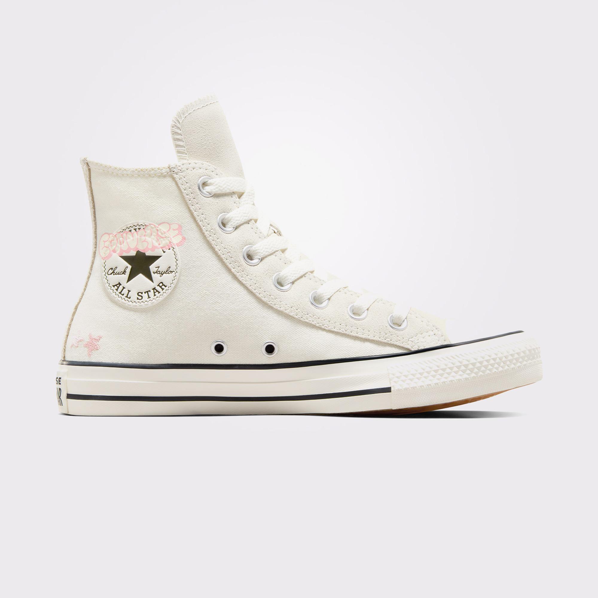 Converse Chuck Taylor All Star Scribble Kadın Krem Sneaker