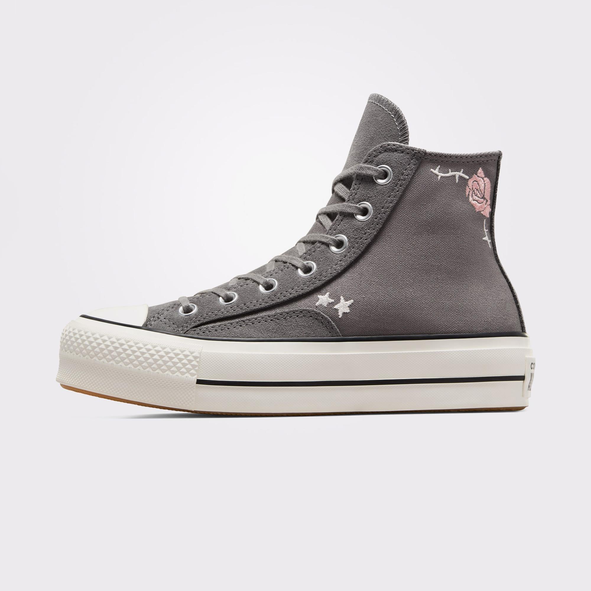 Converse Chuck Taylor All Star Lift Scribble Kadın Gri Sneaker