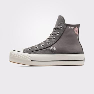  Converse Chuck Taylor All Star Lift Scribble Kadın Gri Sneaker