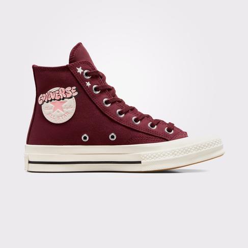  Converse Chuck 70 Scribble Kadın Bordo Sneaker