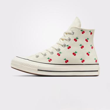  Converse Chuck 70 Cherries Kadın Krem Sneaker