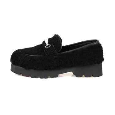  Kadın Siyah Kürk Detaylı Günlük Ayakkabı