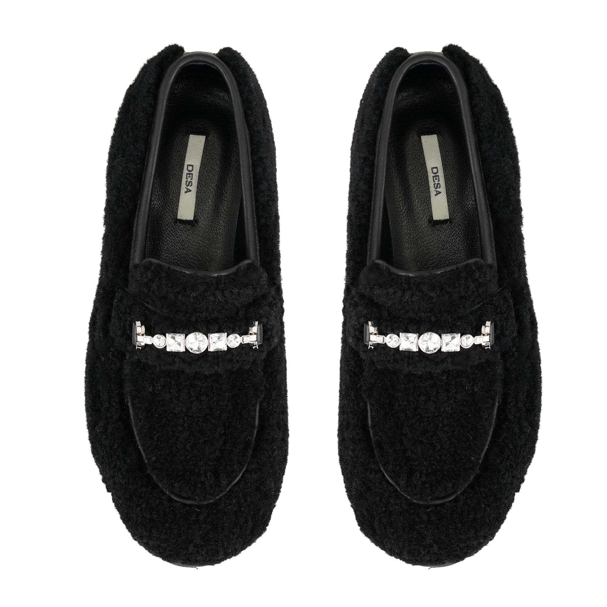 Kadın Siyah Kürk Detaylı Günlük Ayakkabı