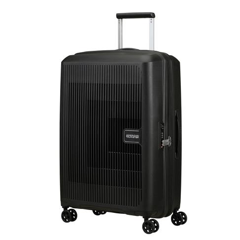  American Tourister Siyah Aerostep - Spinner 4 Tekerlekli Orta Boy Valiz 67 cm