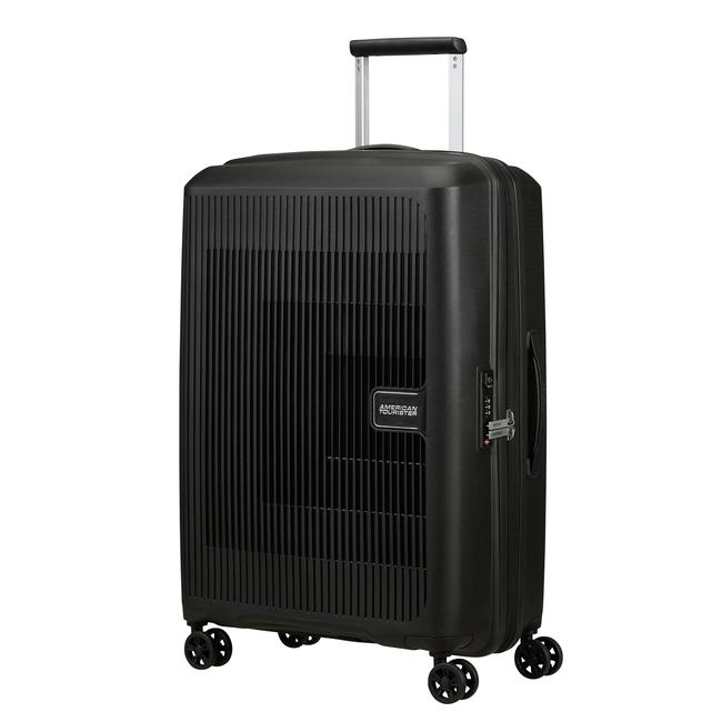  American Tourister Siyah Aerostep - Spinner 4 Tekerlekli Orta Boy Valiz 67 cm