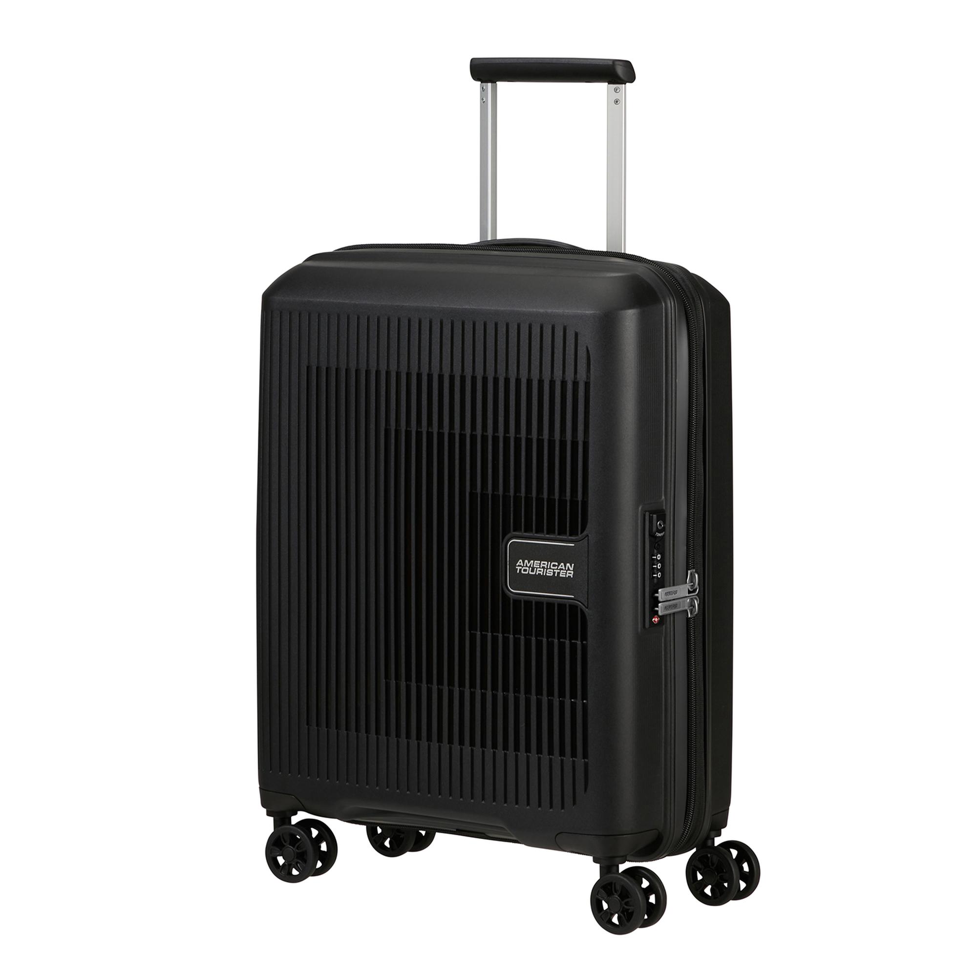 American Tourister Siyah Aerostep-Spinner Körüklü 55/20 Kabin Boy Valiz