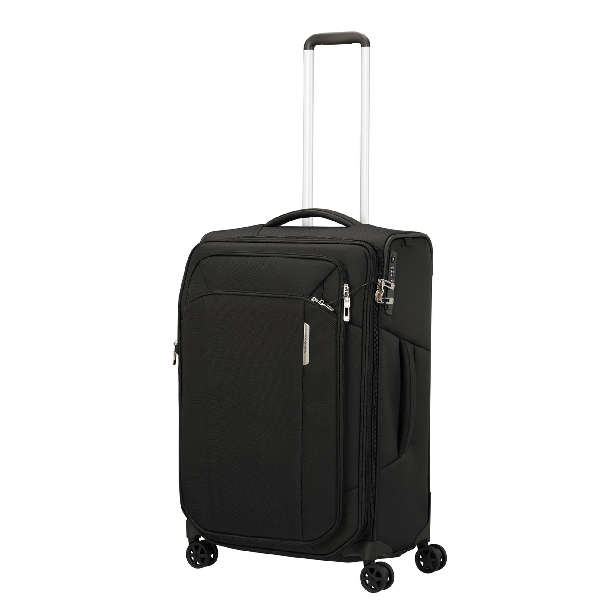 Samsonite Siyah Respark Spinner - Körüklü 4 Tekerlekli Orta Boy Valiz 67 cm
