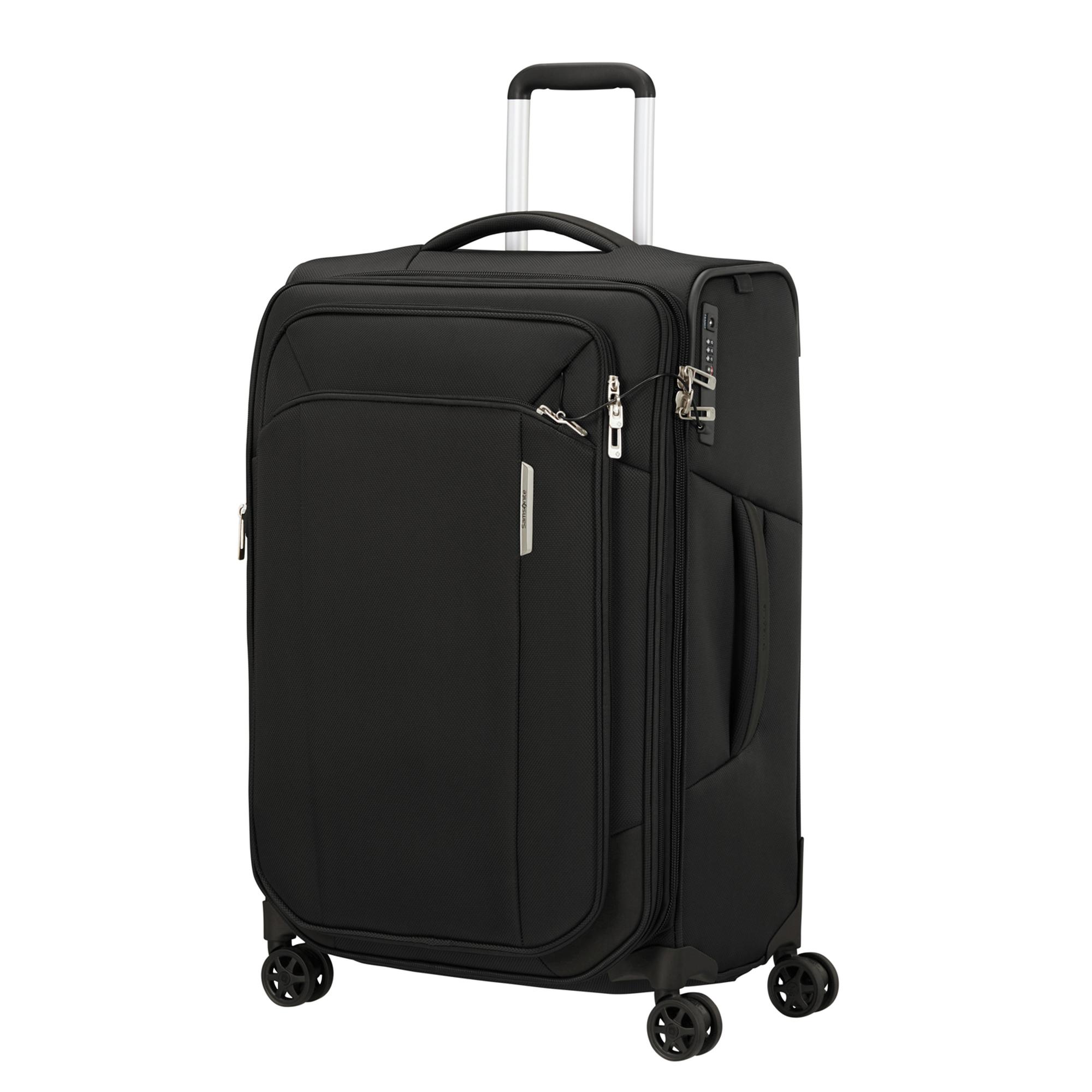 Samsonite Siyah Respark Spinner - Körüklü 4 Tekerlekli Orta Boy Valiz 67 cm