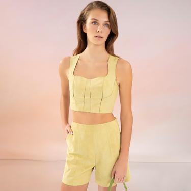  Lissandra Yeşil Kadın Deri Büstiyer