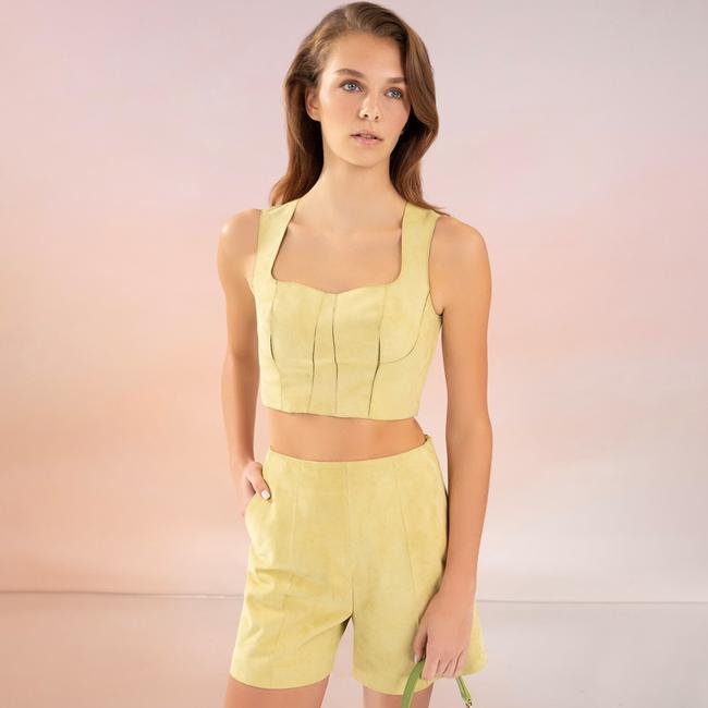  Lissandra Yeşil Kadın Deri Büstiyer