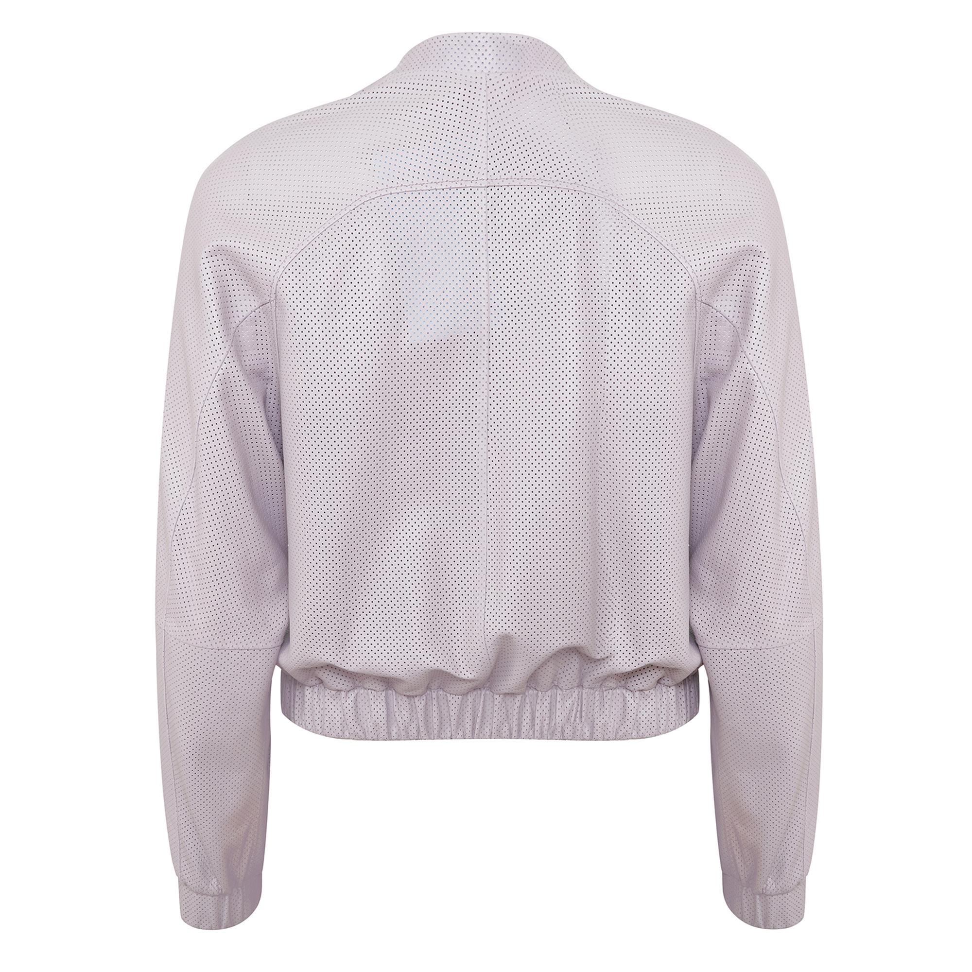 Iniga Light Rose Kadın Perforeli Deri Bomber Ceket