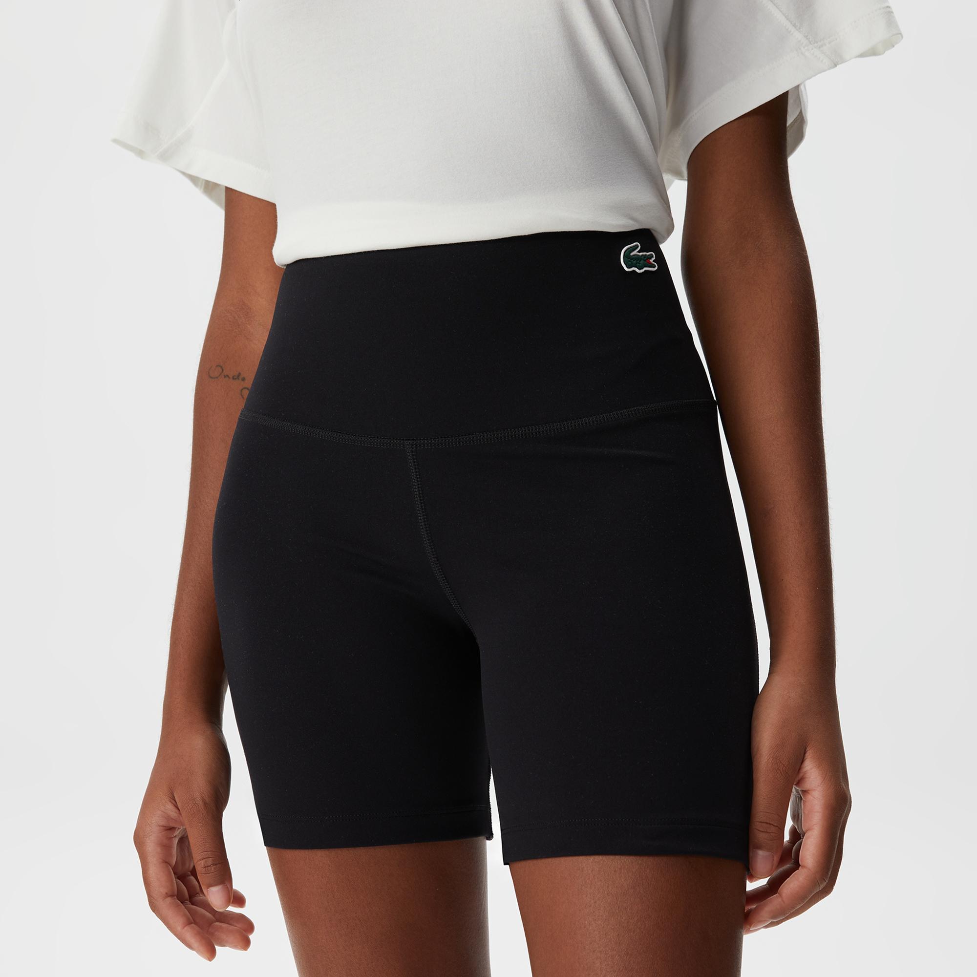 Active Kadın Tight Fit Baskılı Siyah Şort