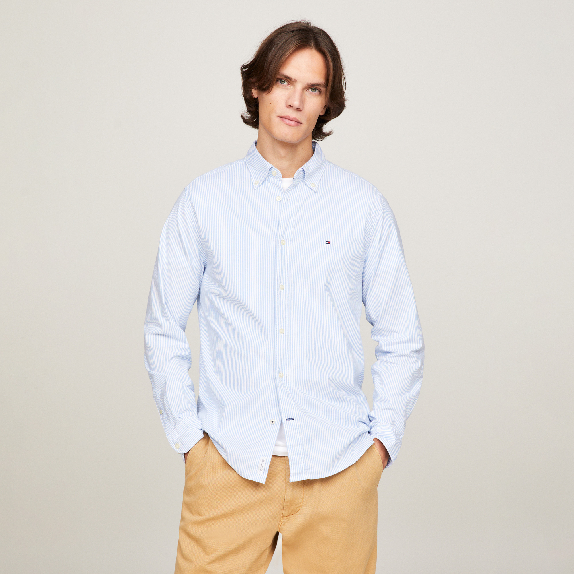  Tommy Hilfiger Erkek Mavi Gömlek