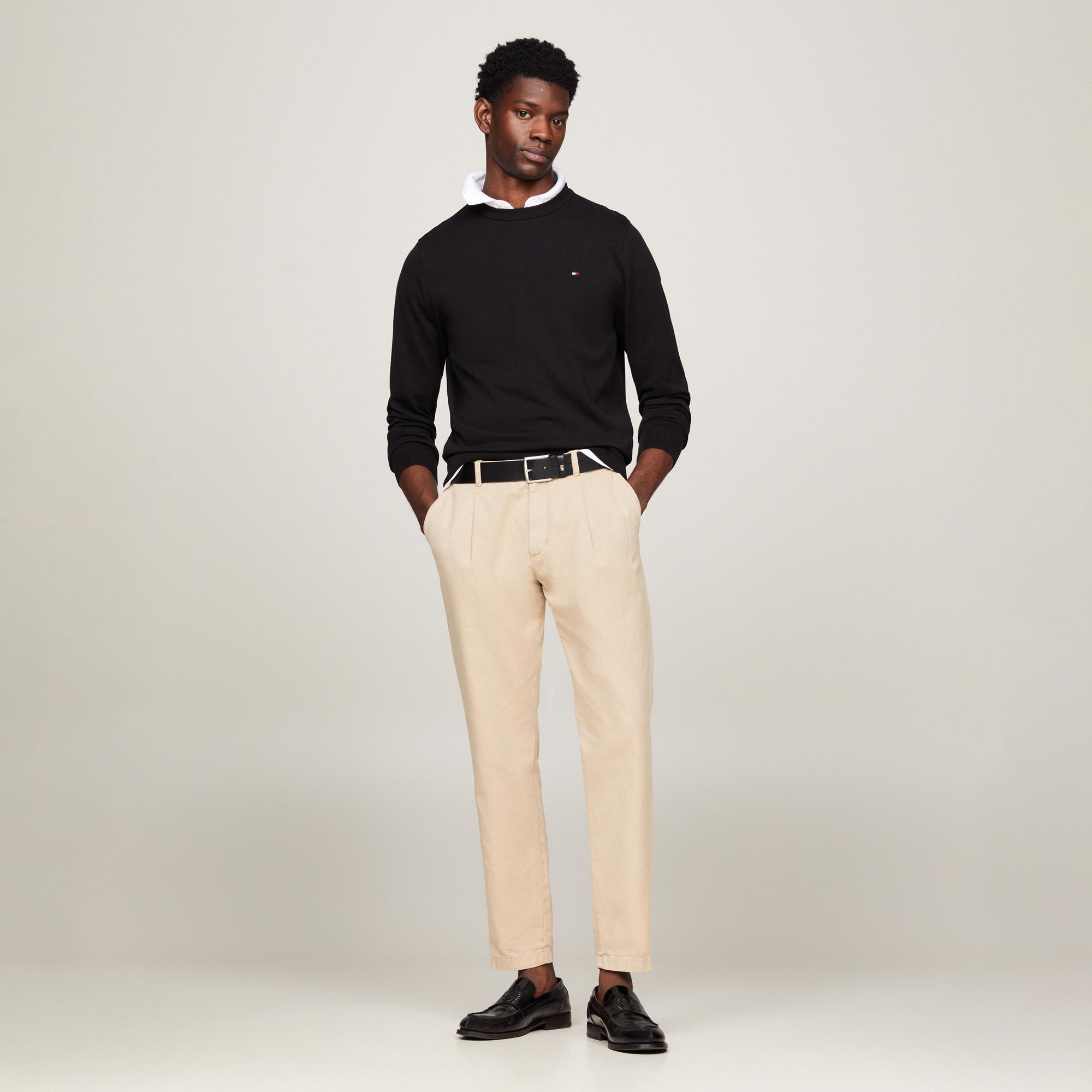 Tommy Hilfiger Erkek Triko Siyah Triko