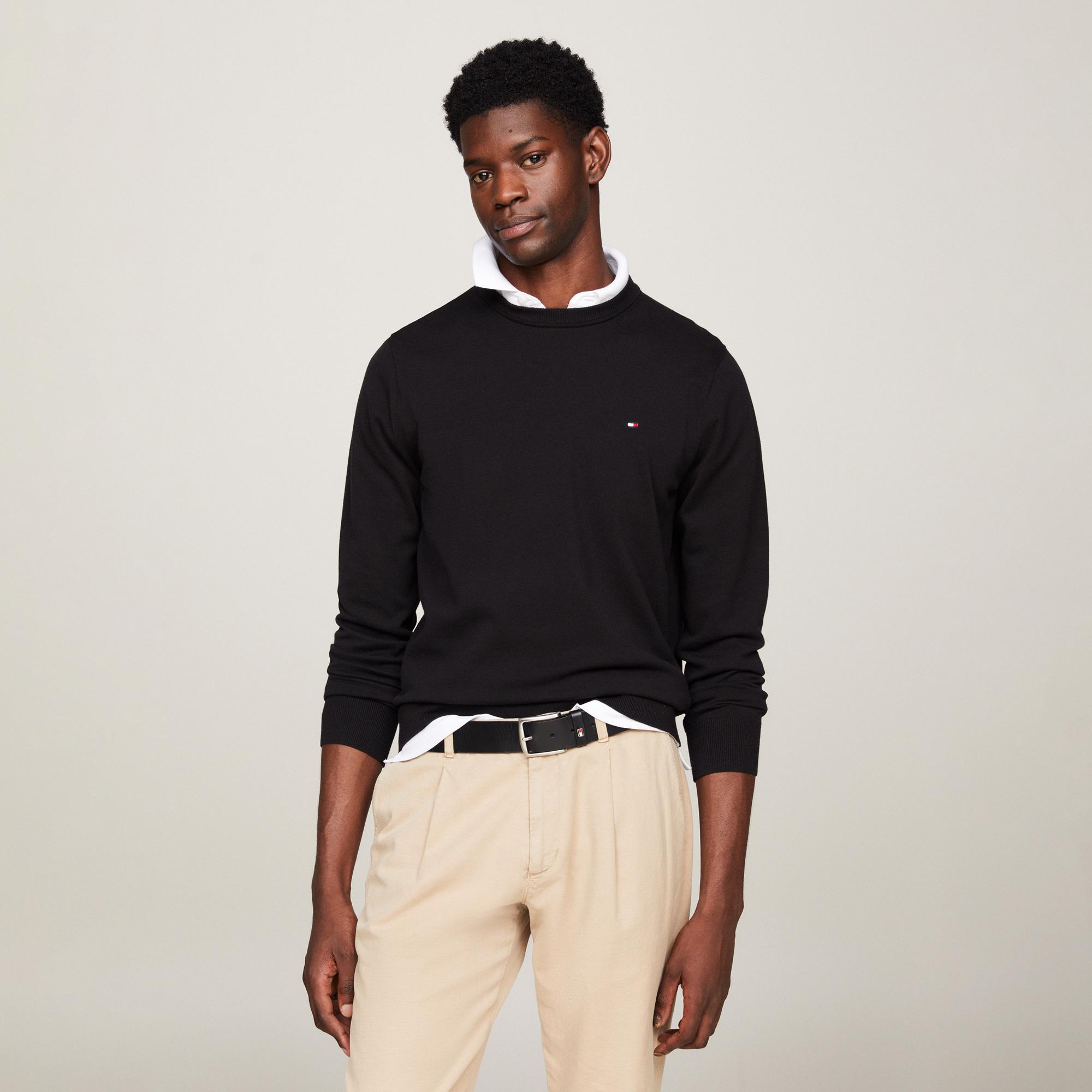 Tommy Hilfiger Erkek Triko Siyah Triko