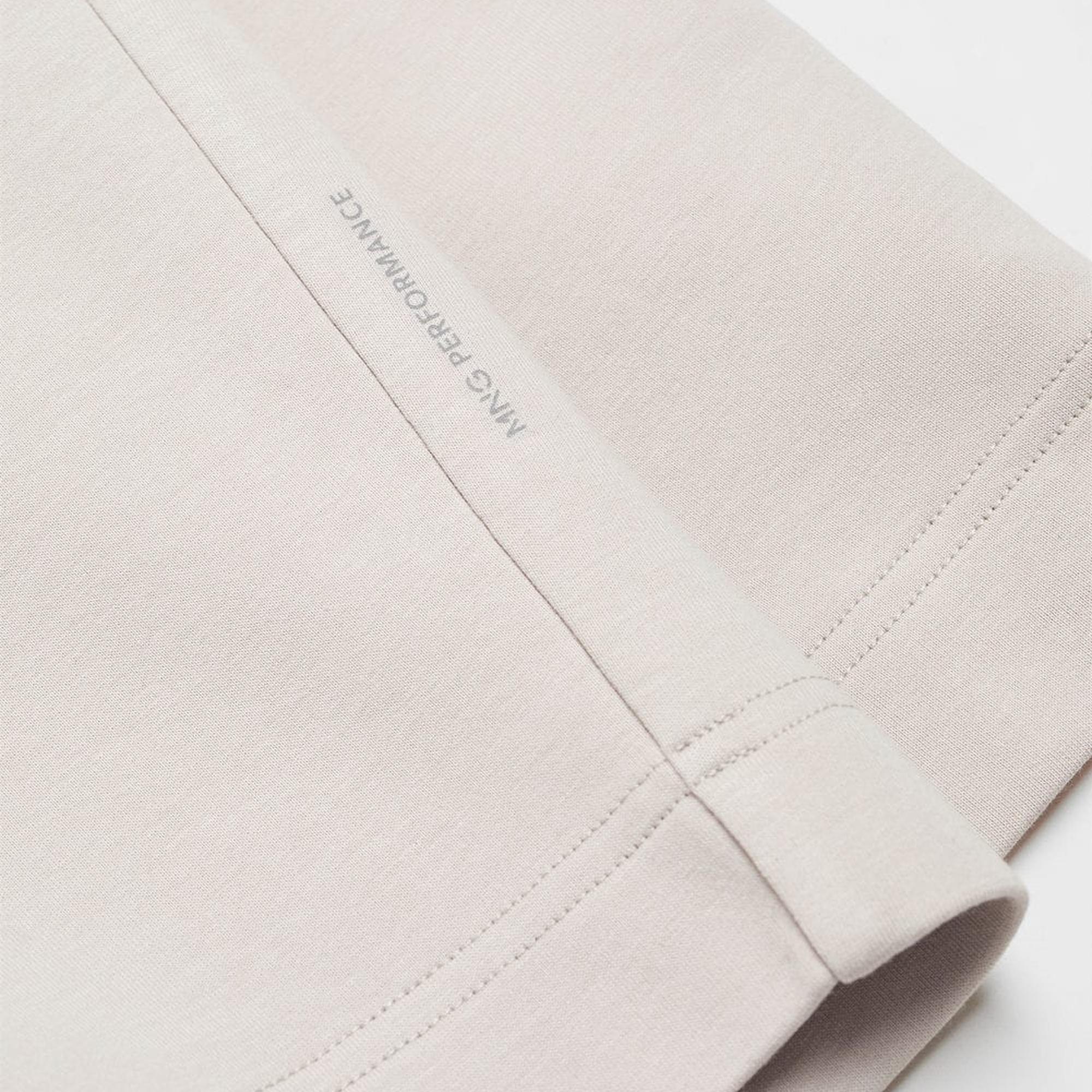 Mango Erkek Kısa Kollu Kapüşonlu Sweatshirt Buz Grisi