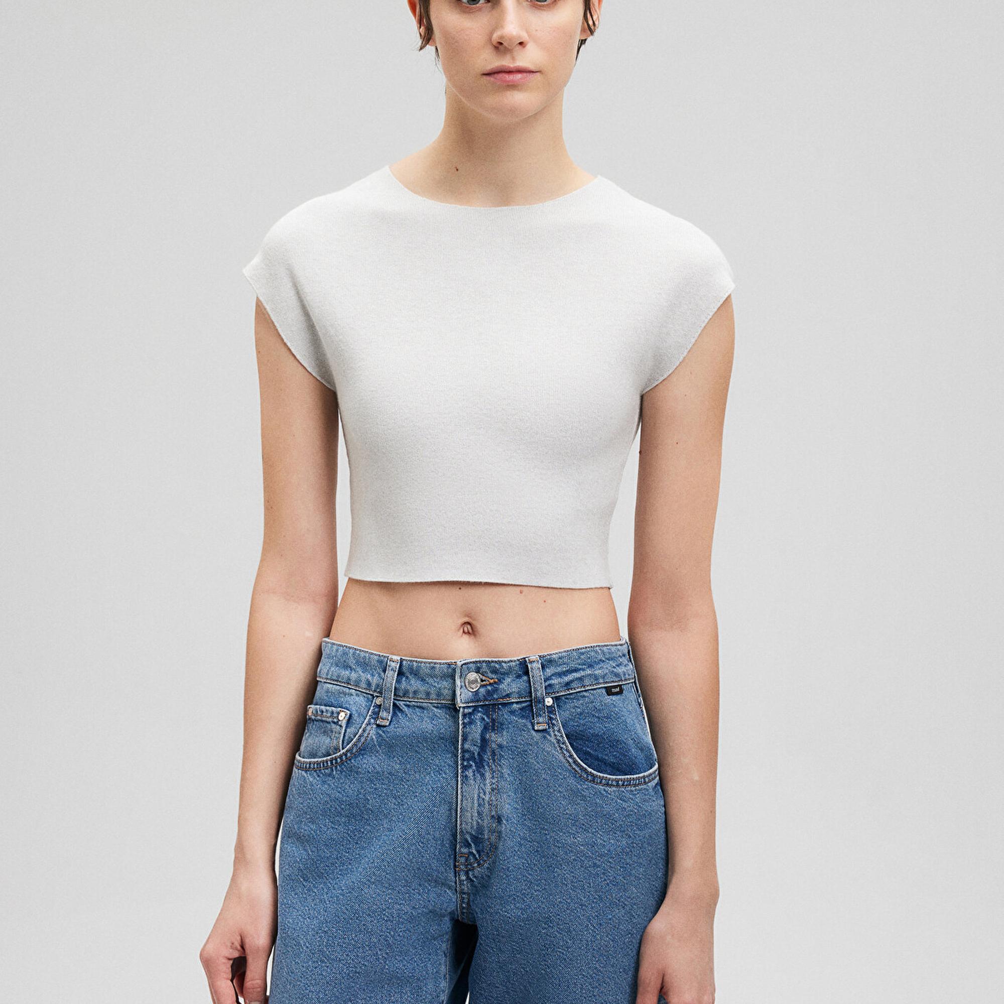 Mavi Gri Crop Triko Top 1710426-86685