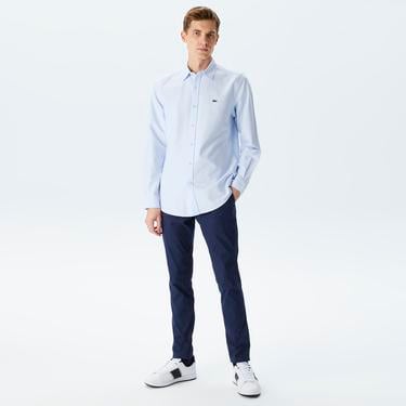  Erkek Slim Fit Mavi Gömlek