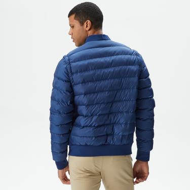  Erkek Hakim Yaka Kapitone Lacivert Mont